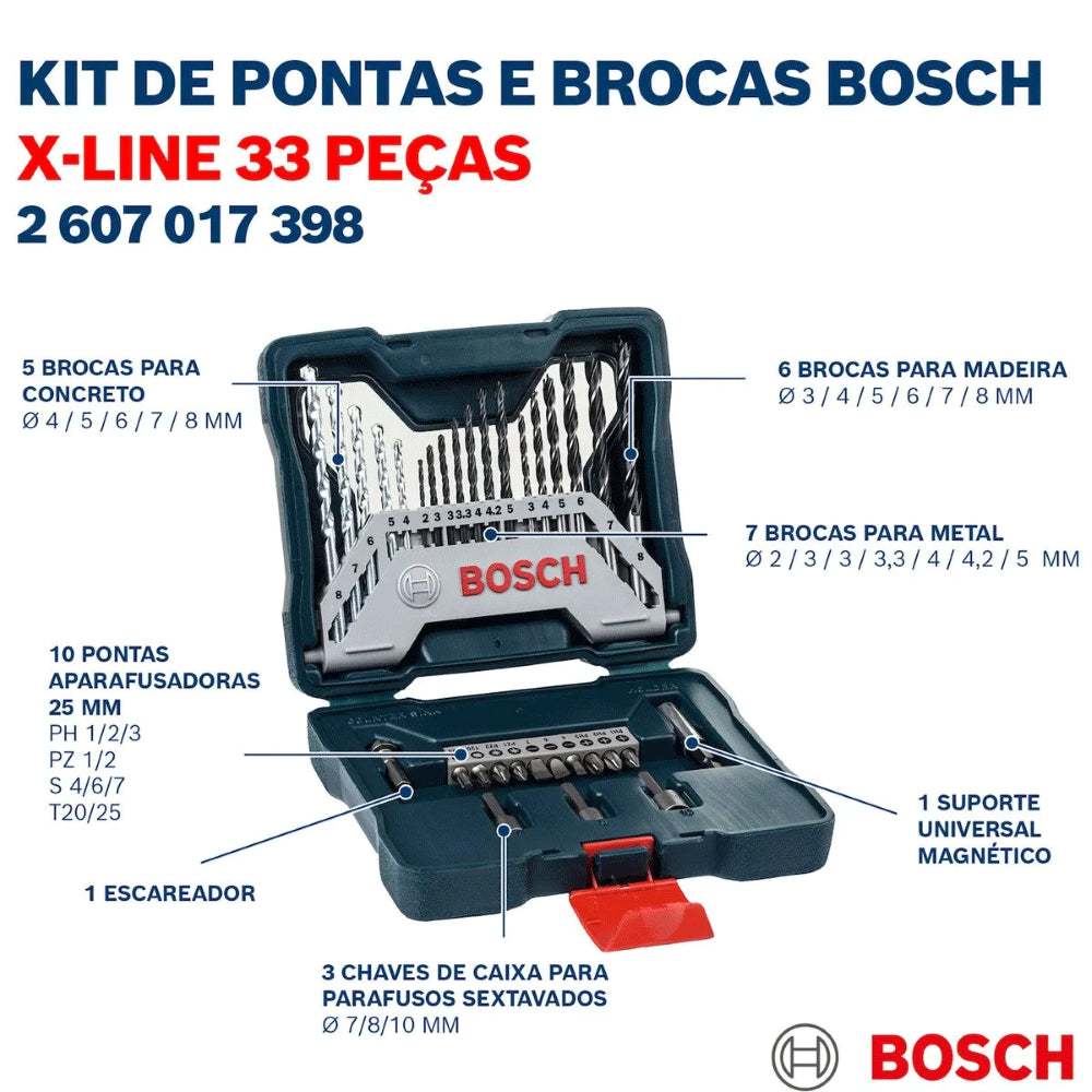 JOGO DE BROCAS MINI X-LINE 33PEÇAS