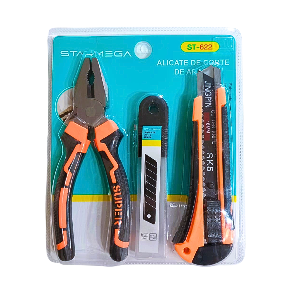 KIT DE ALICATE, ESTILETE+REFIL