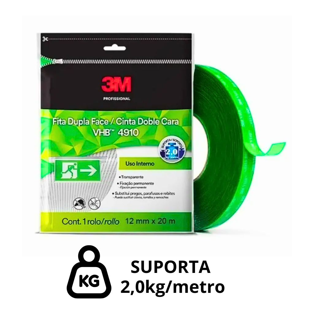 FITA DUPLA FACE VHB/4910 12mmx20M