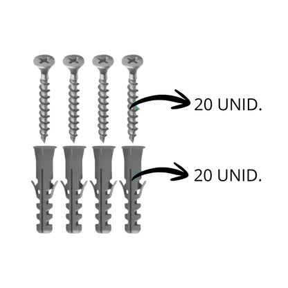 PARAFUSO PHILIPS BUCHA/ANEL Ø10mm 20 PARES CARTELA