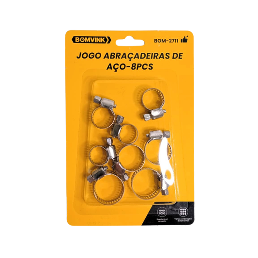 ABRAÇADEIRA DE AÇO 8peças