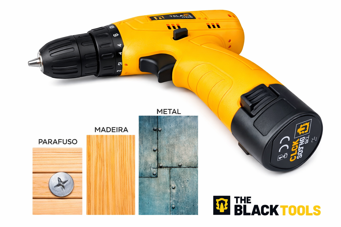 PARAFUSADEIRA 3/8 10MM A BATERIA TB-12A/12V