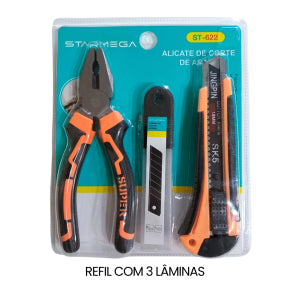 KIT DE ALICATE, ESTILETE+REFIL